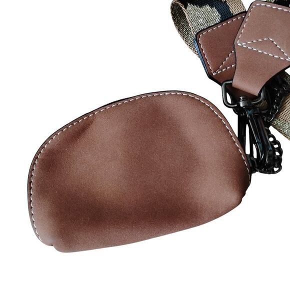 Aglod Mini Coin Purses Brown and Black with One Animal Print Removable Strap - Picture 3 of 5